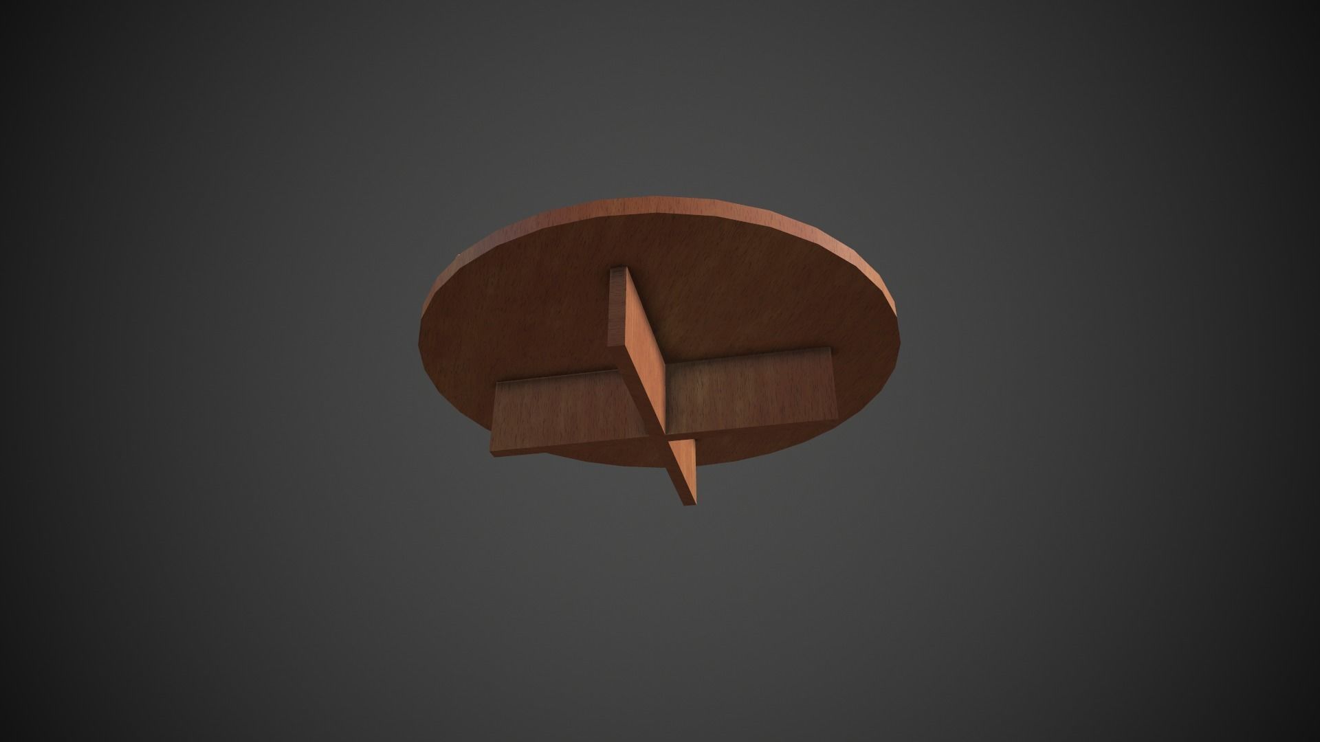 Rolling Pin and Table Low-poly 3D model_3