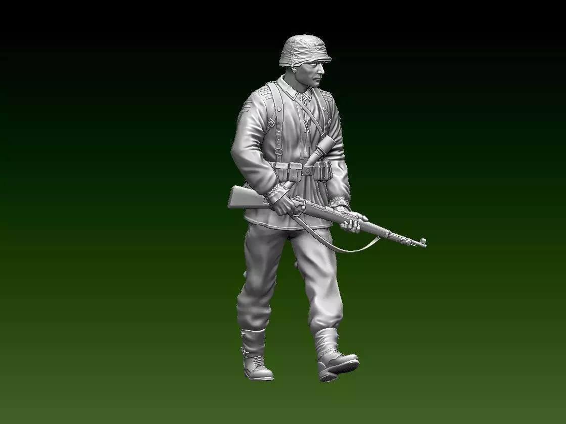 German soldier 3D print model_0
