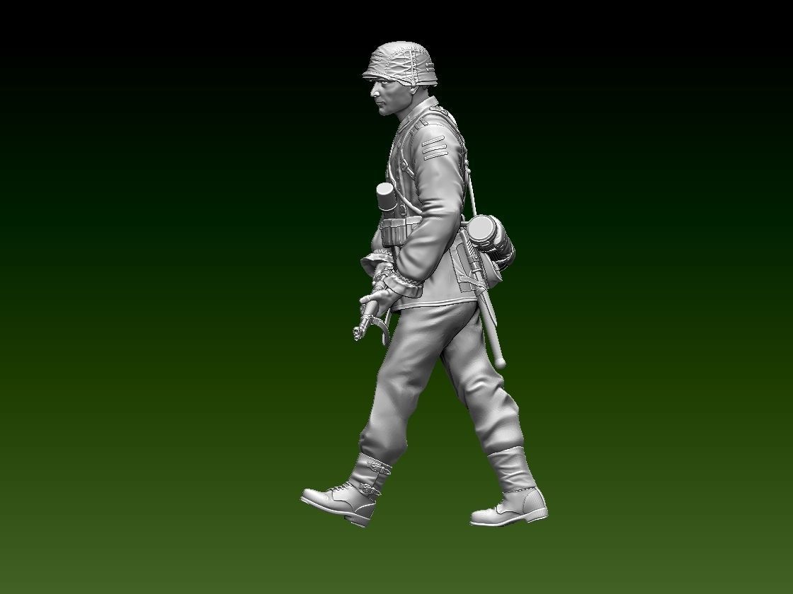 German soldier 3D print model_3