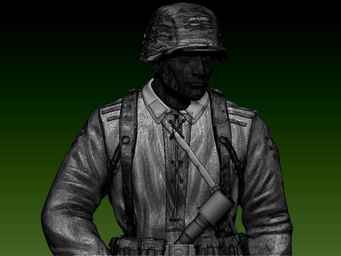 German soldier 3D print model_8