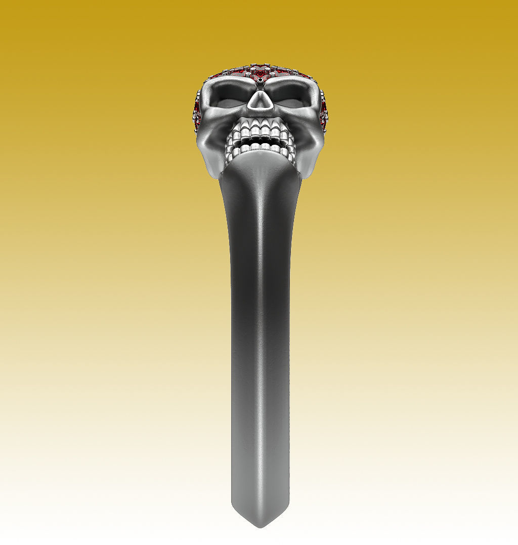 Ring Twin Skulls 3D print model_4