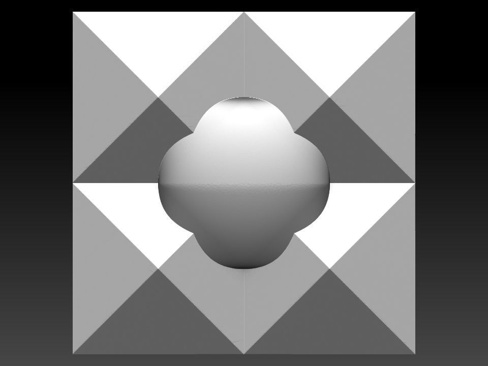 3D WALLPANEL 600MM x 600MM 3D model_5