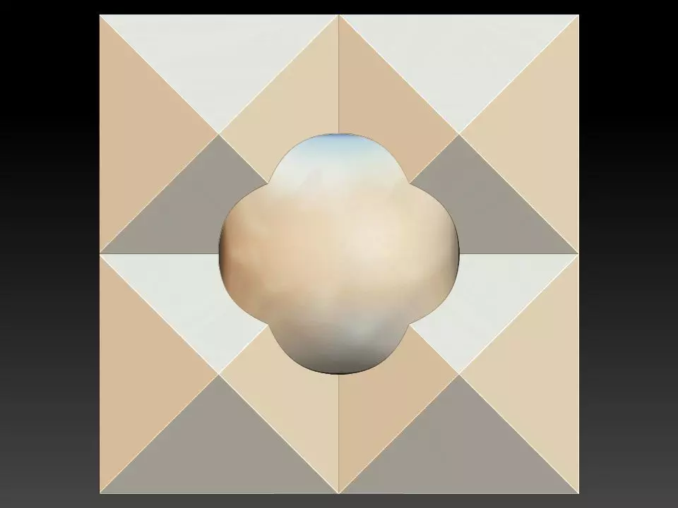 3D WALLPANEL 600MM x 600MM 3D model_0