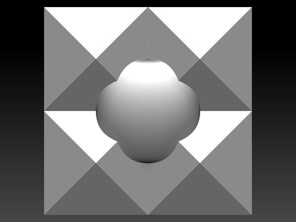 3D WALLPANEL 600MM x 600MM 3D model_4