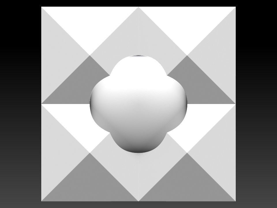 3D WALLPANEL 600MM x 600MM 3D model_2