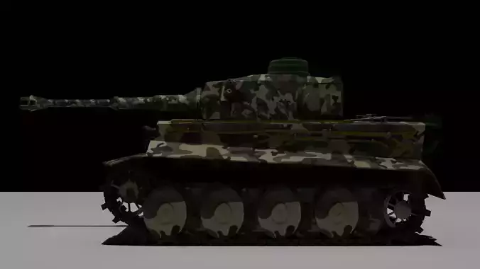 Military Tank Low-poly 3D model