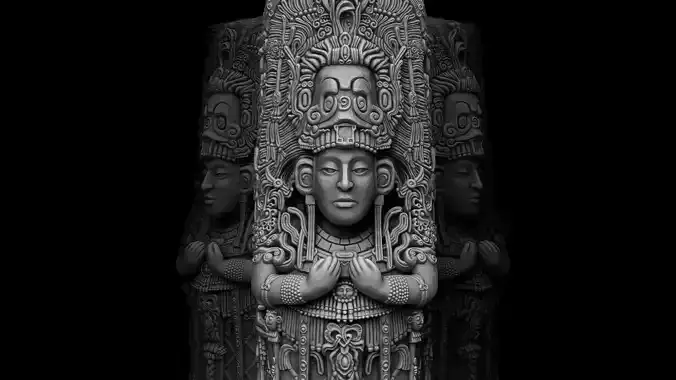 Ancient Mayan Statue 3D print model