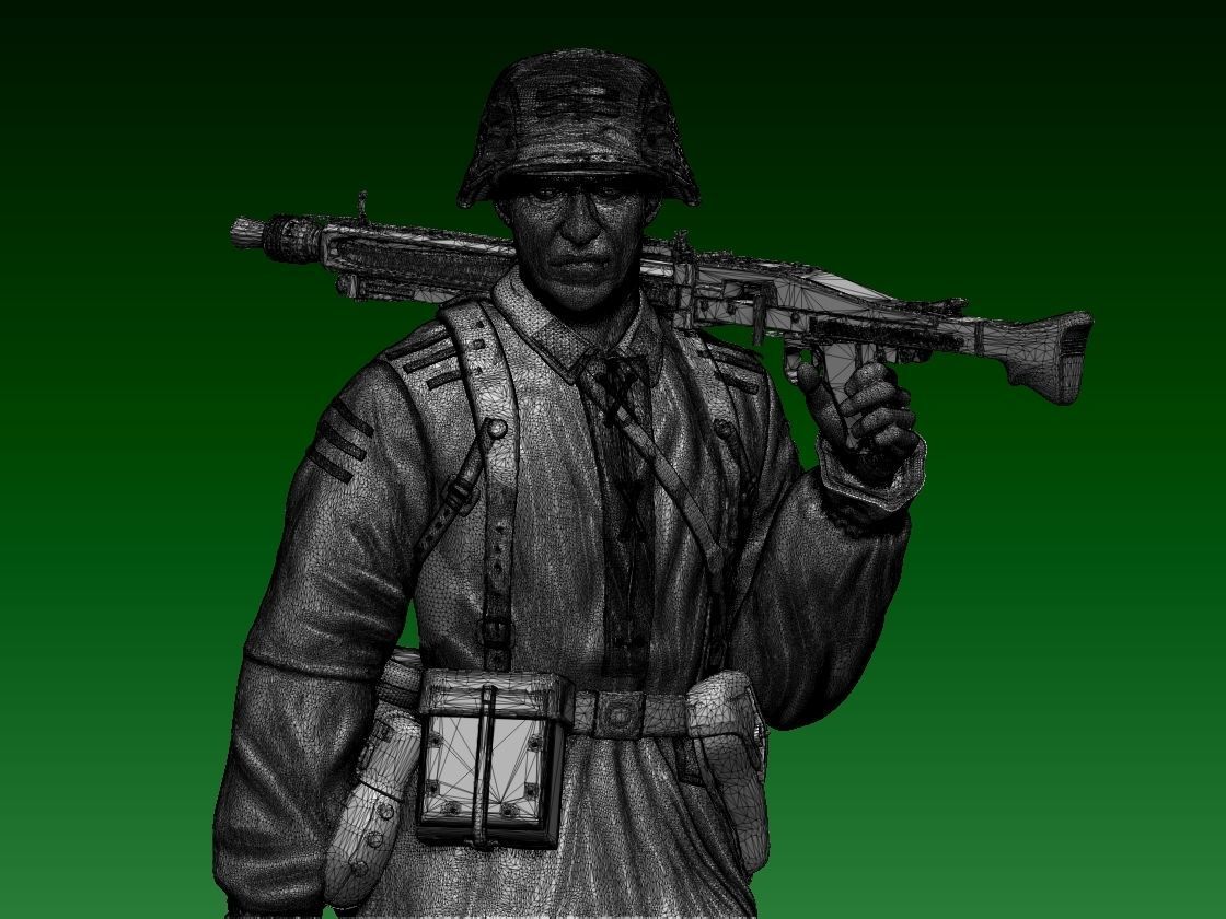 German soldier 3D print model_4