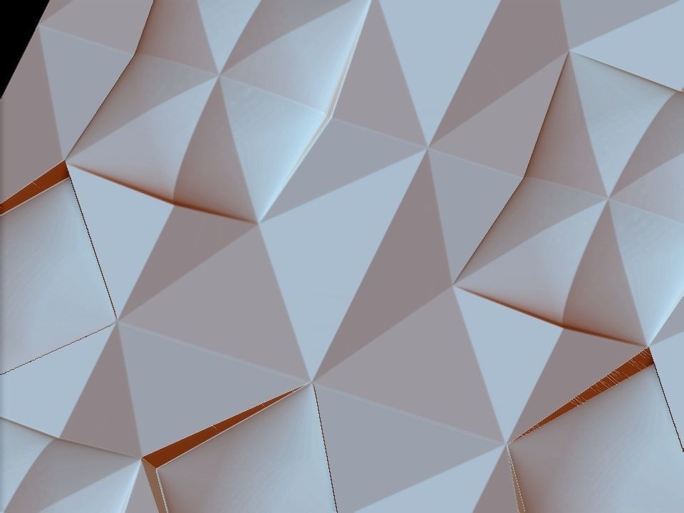 3D WALLPANEL triangular pattern 3D model_5