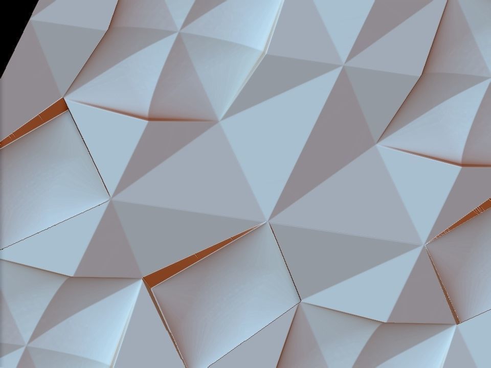 3D WALLPANEL triangular pattern 3D model_3