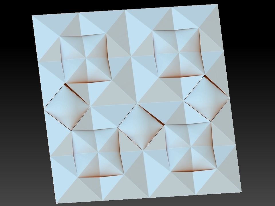 3D WALLPANEL triangular pattern 3D model_20