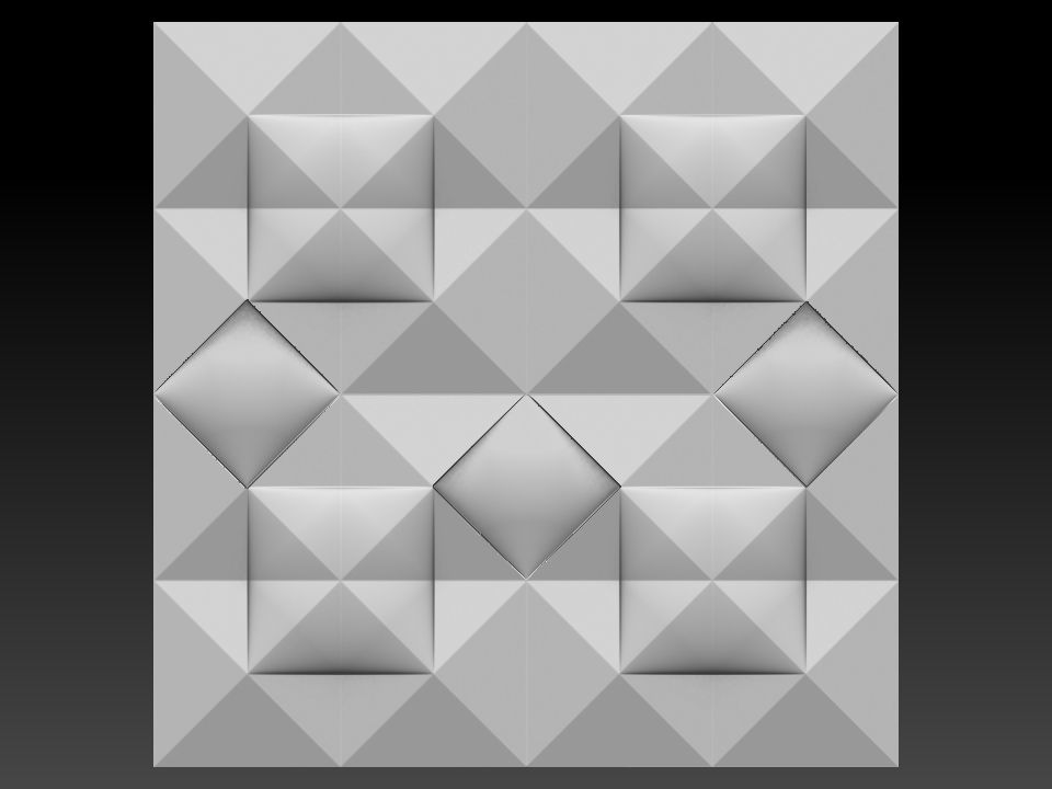 3D WALLPANEL triangular pattern 3D model_17