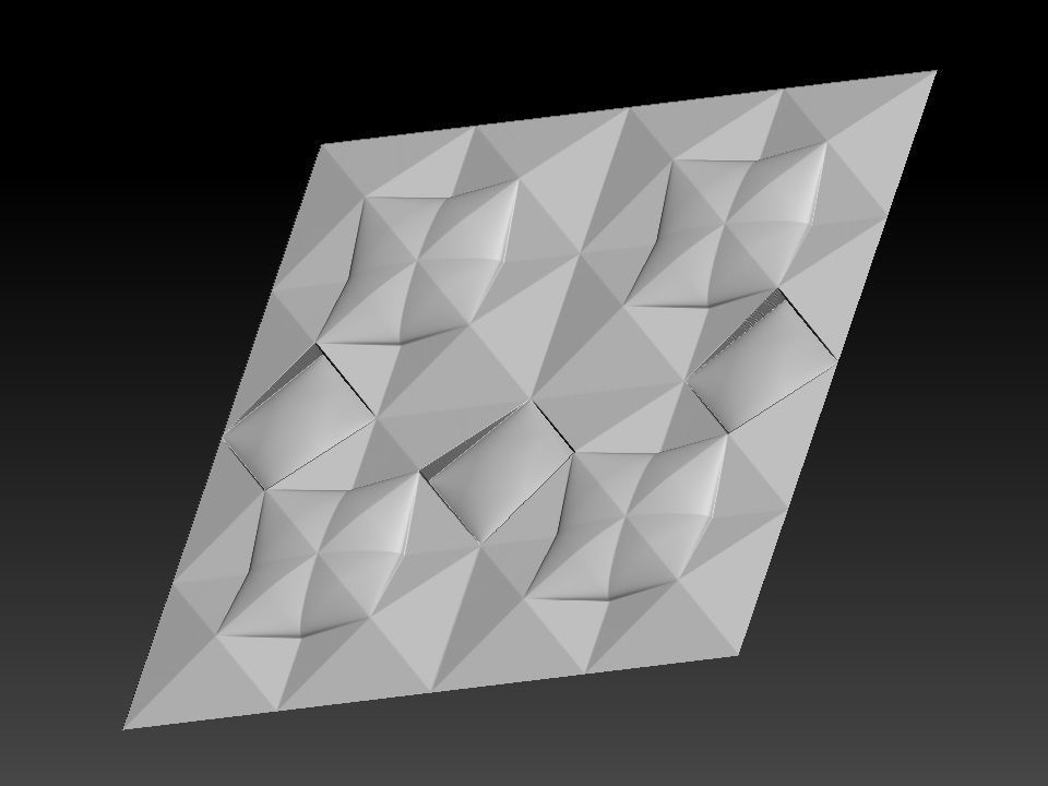 3D WALLPANEL triangular pattern 3D model_19