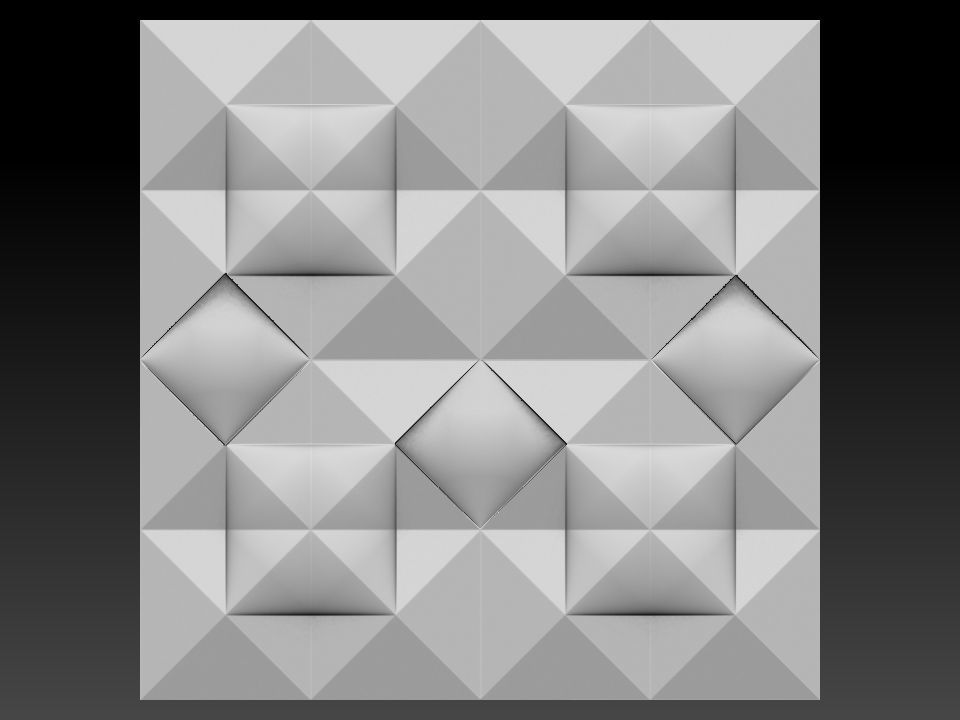 3D WALLPANEL triangular pattern 3D model_14