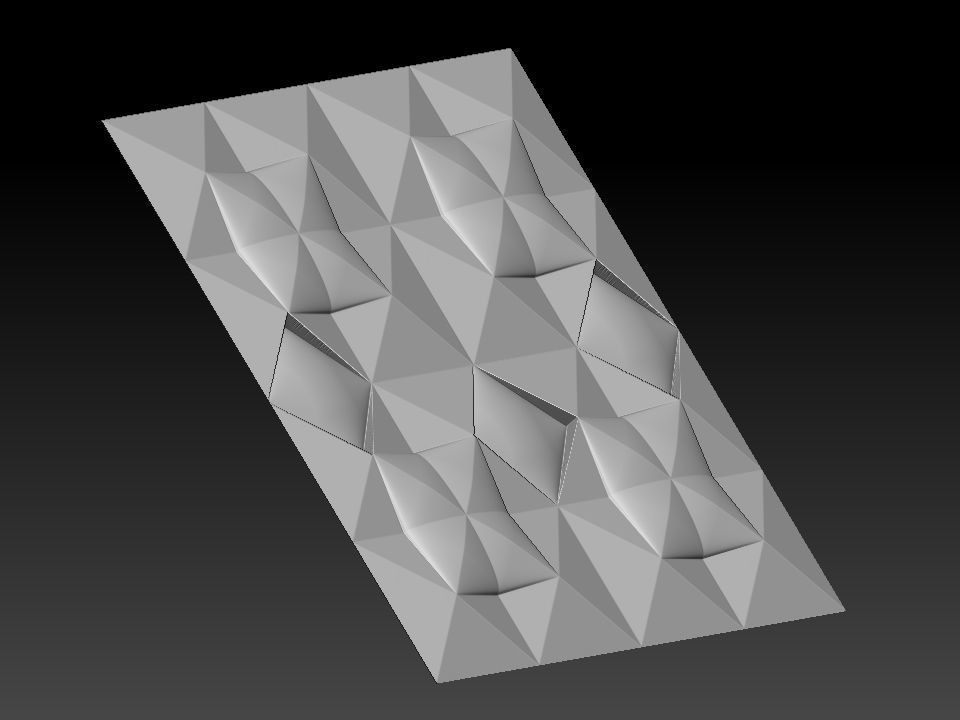 3D WALLPANEL triangular pattern 3D model_18