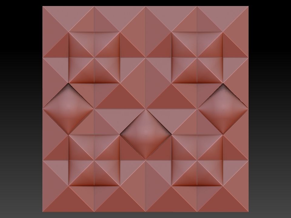 3D WALLPANEL triangular pattern 3D model_1