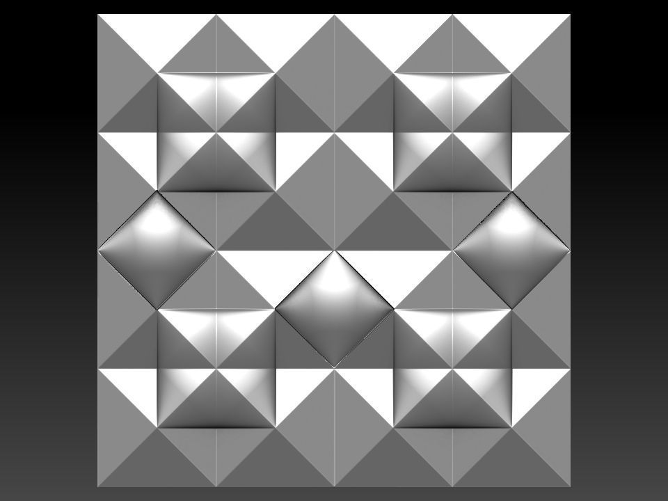 3D WALLPANEL triangular pattern 3D model_16