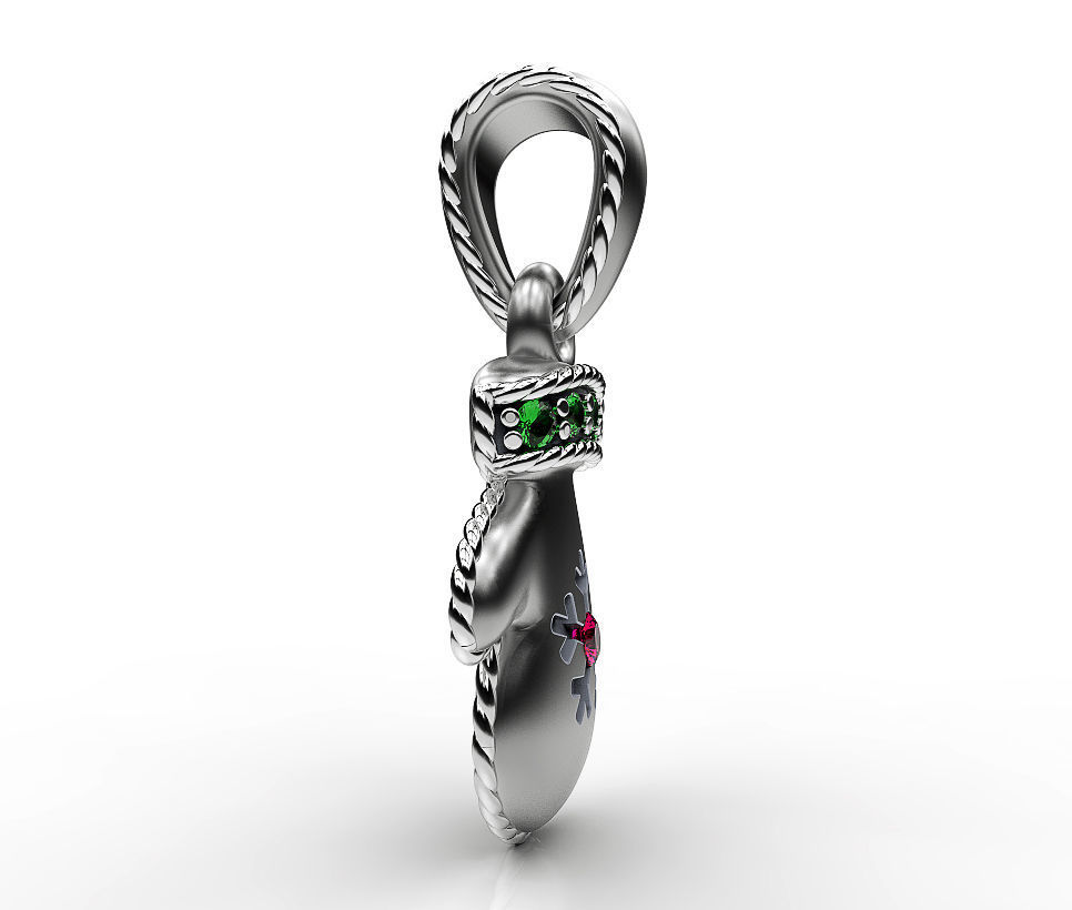 Christmas mitten 3D print model_6