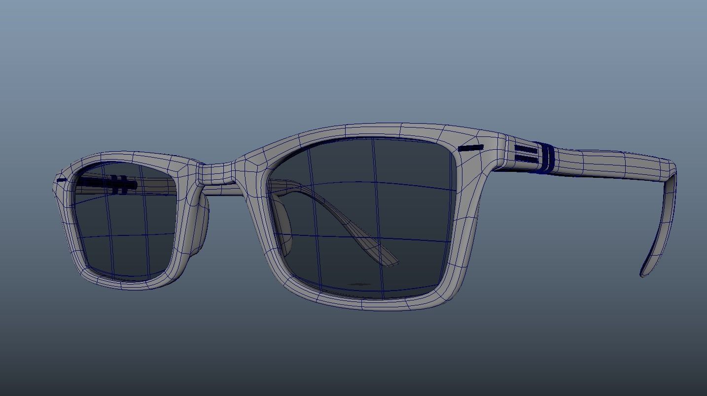 Eyeglass for Men Low-poly 3D model_2