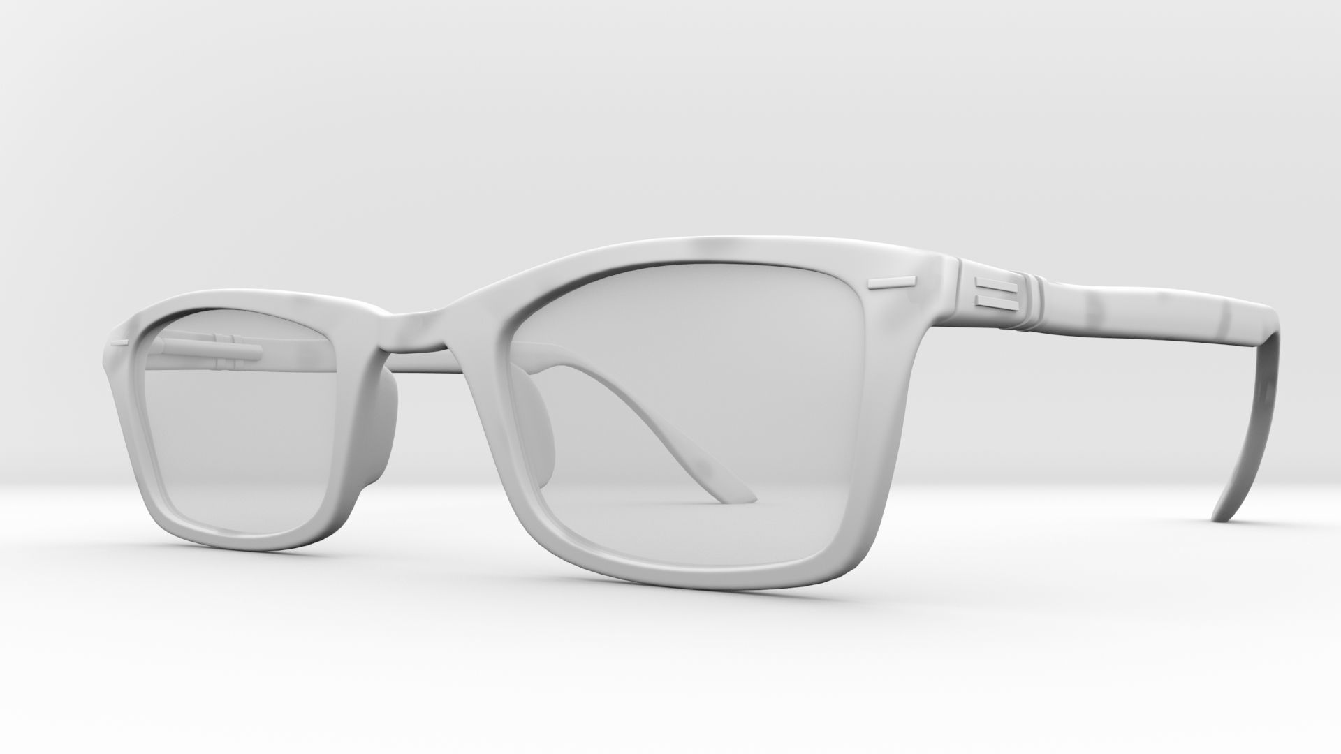 Eyeglass for Men Low-poly 3D model_1