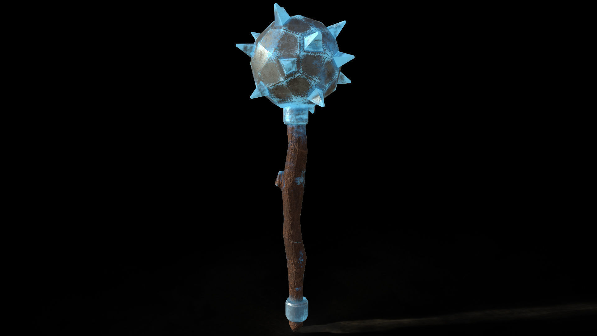 Frosty Mace Low-poly 3D model_2