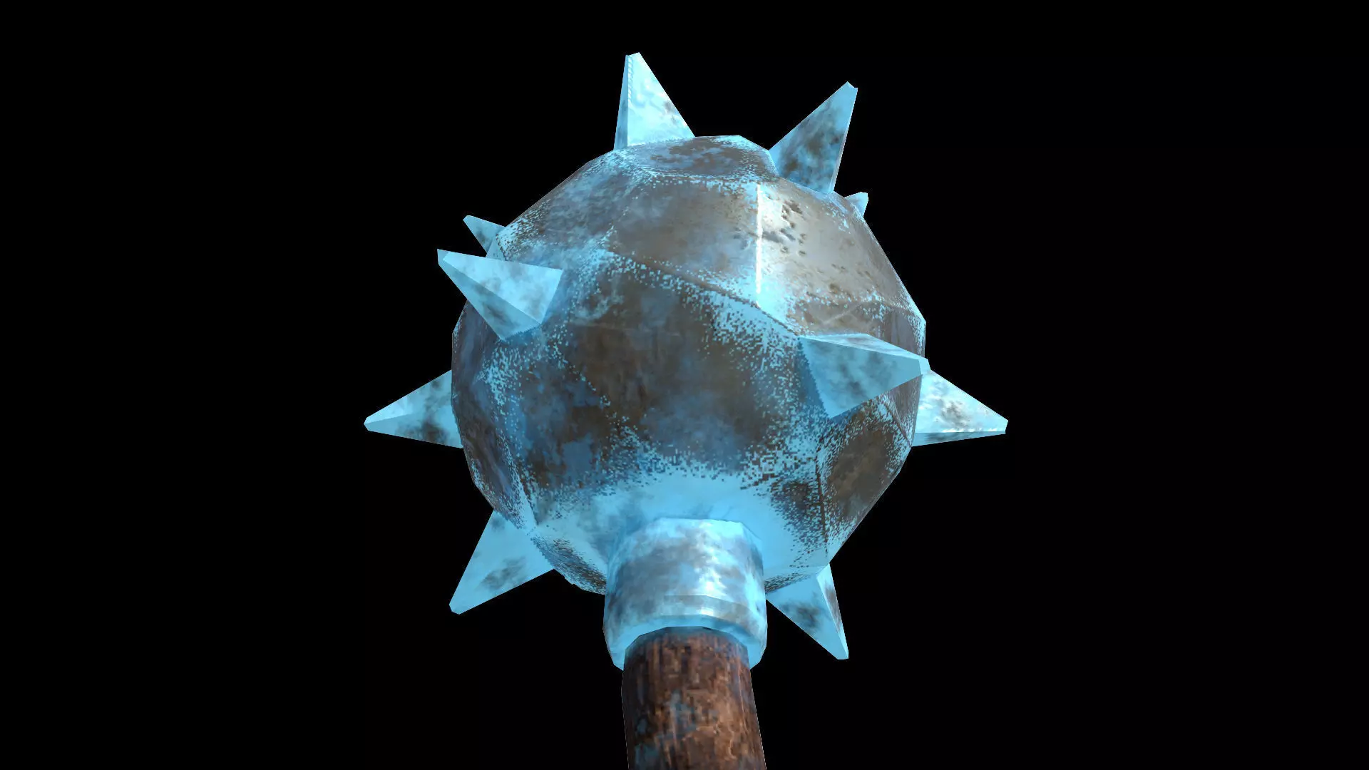 Frosty Mace Low-poly 3D model_0