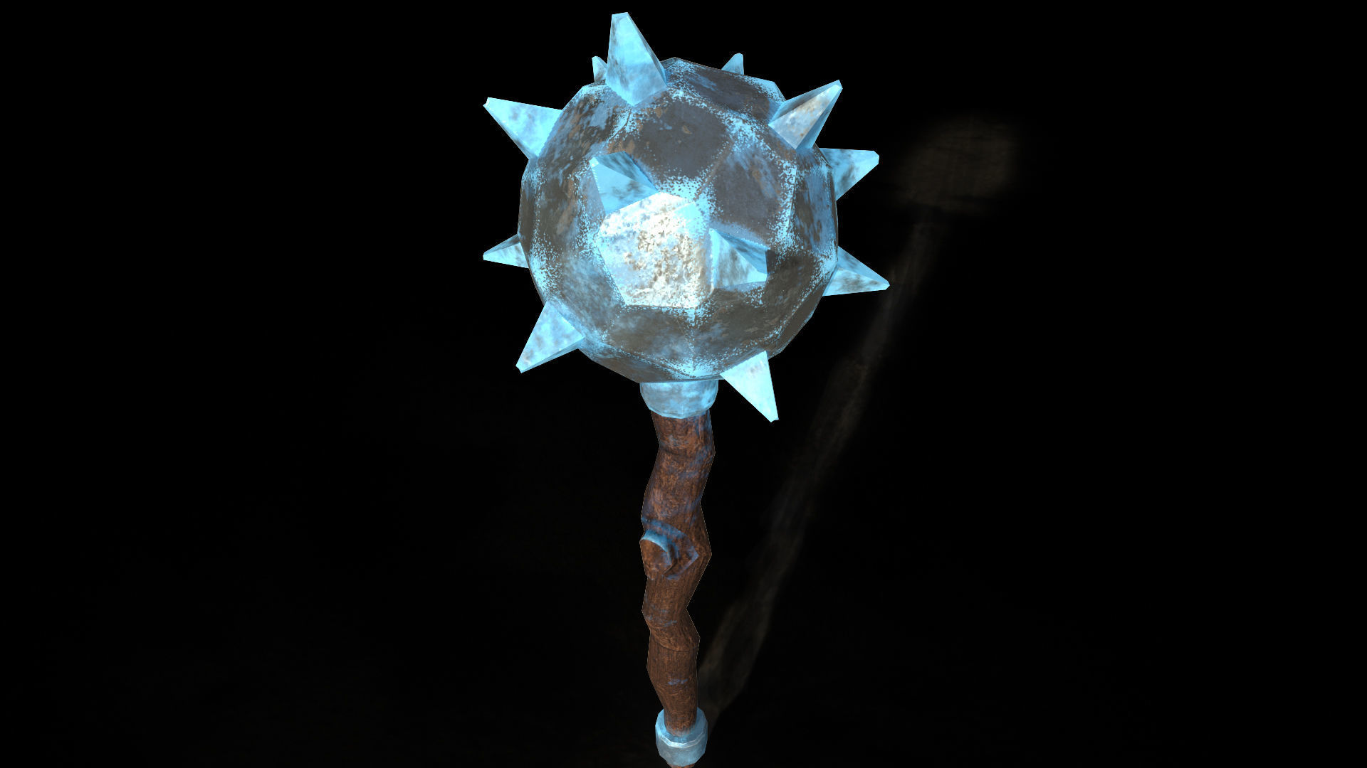 Frosty Mace Low-poly 3D model_1