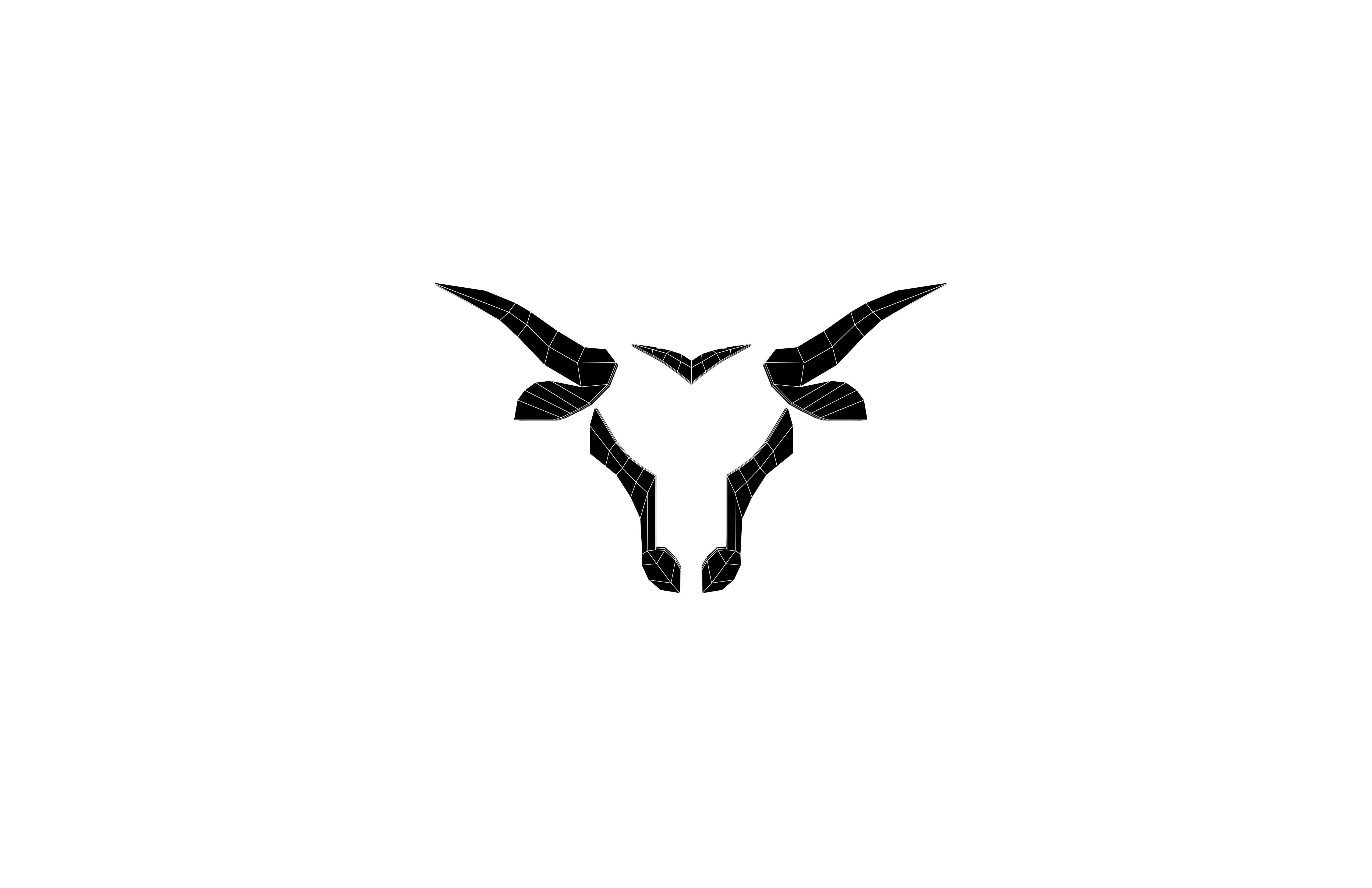 Bull Emblem v2 003 Low-poly 3D model_5