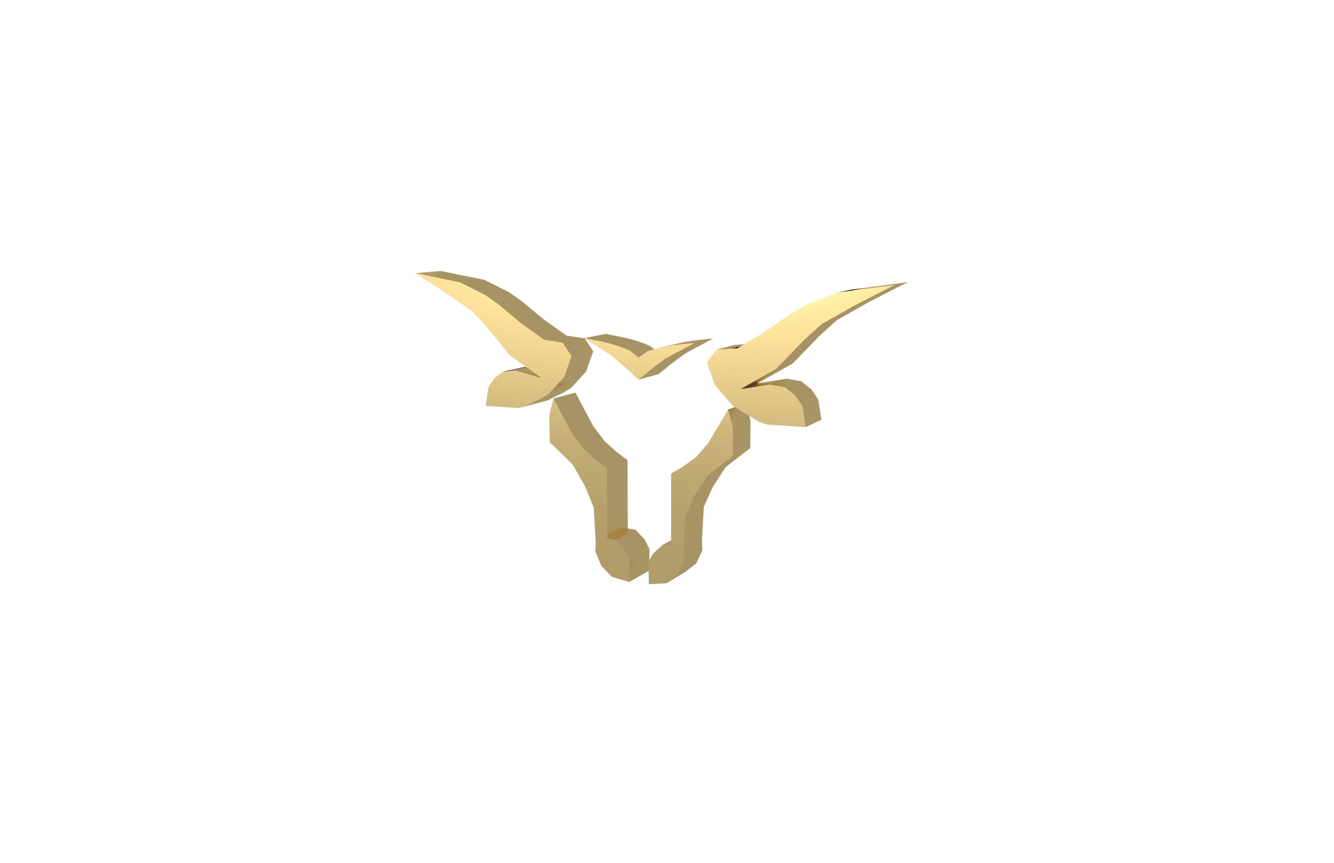 Bull Emblem v2 007 Low-poly 3D model_2