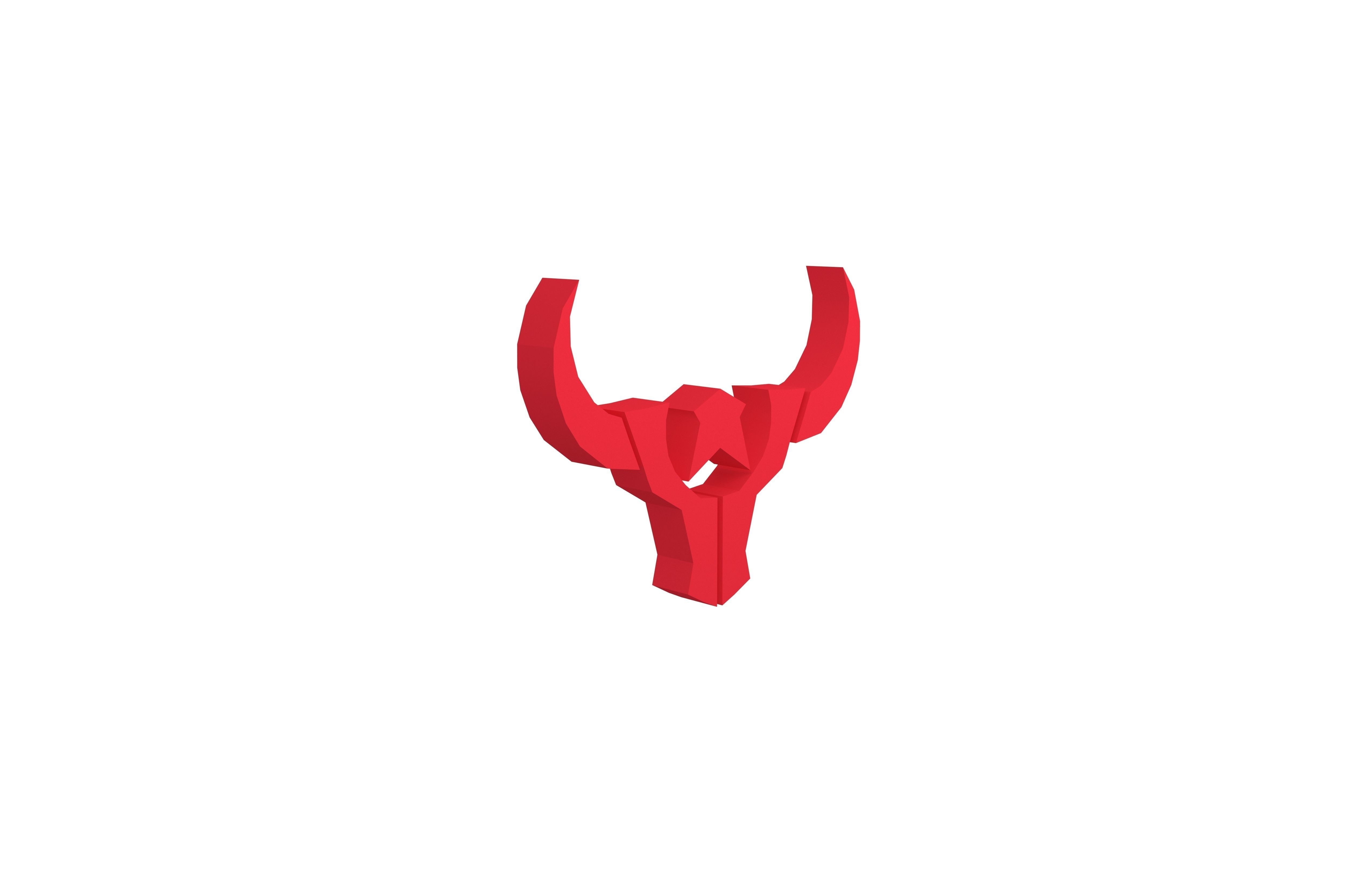 Bull Emblem v3 003 Low-poly 3D model_3