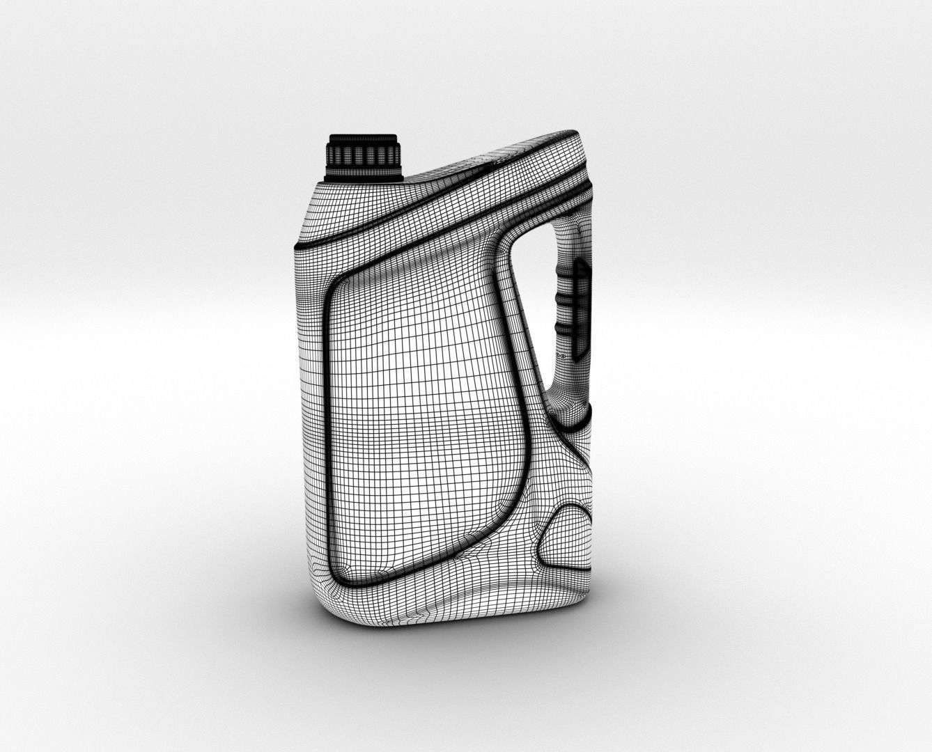 Oil Engine Bottle Low-poly 3D model_8