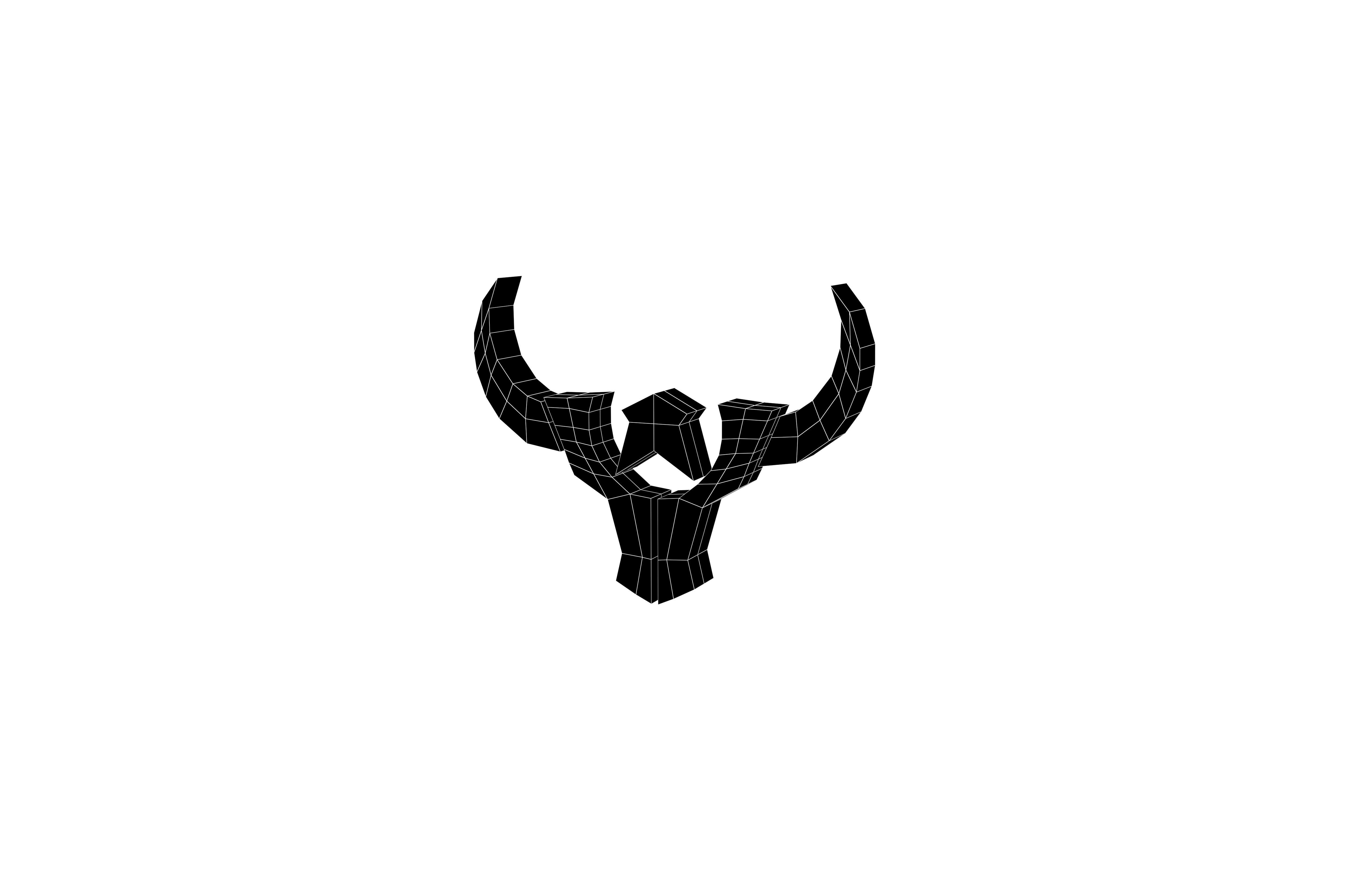 Bull Emblem v3 004 Low-poly 3D model_6