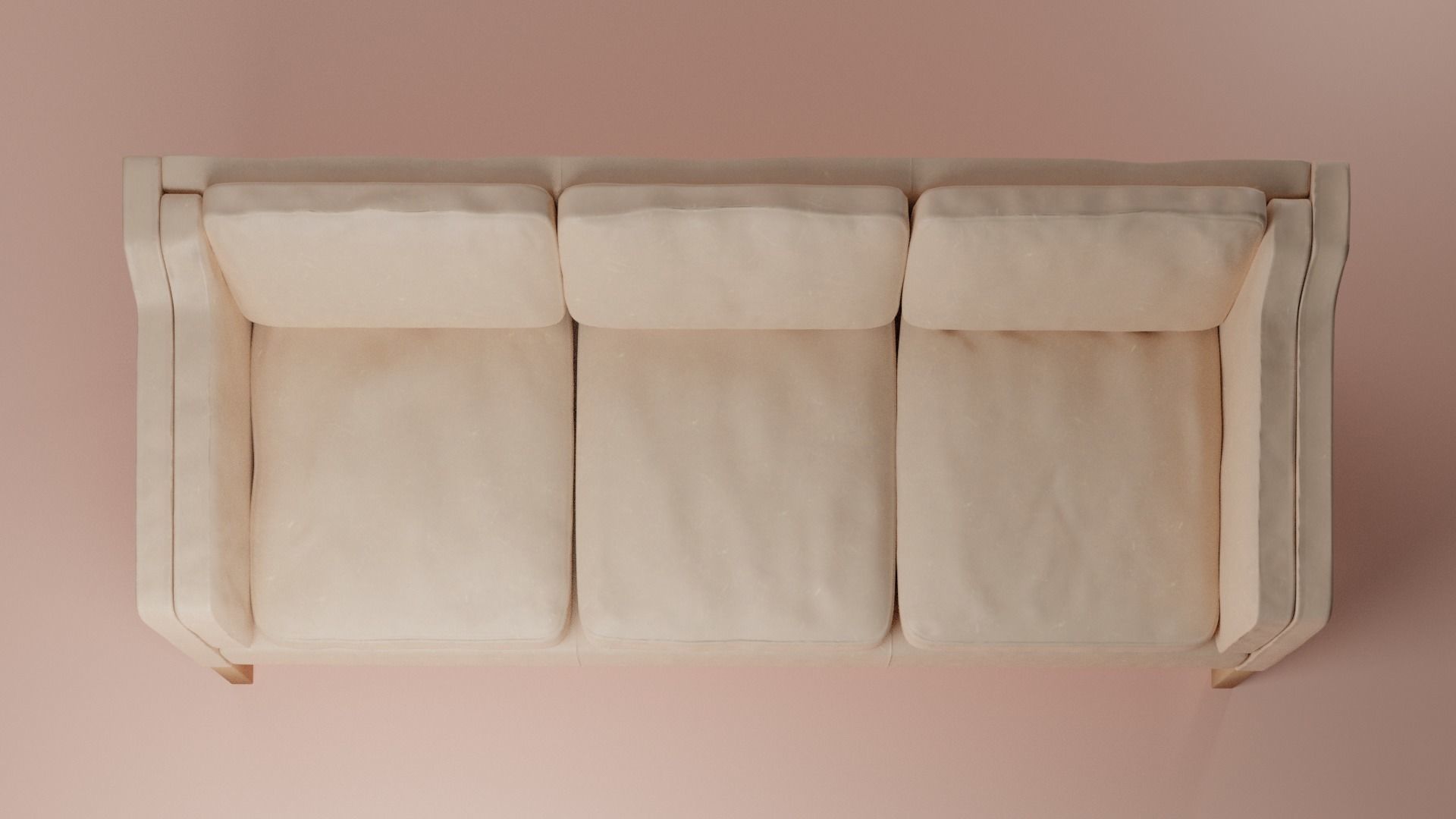 Leather sofa Low-poly 3D model_6