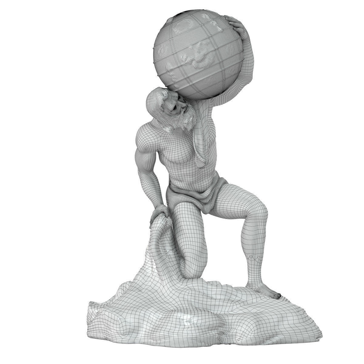 Atlant Sculpture 3D model_17