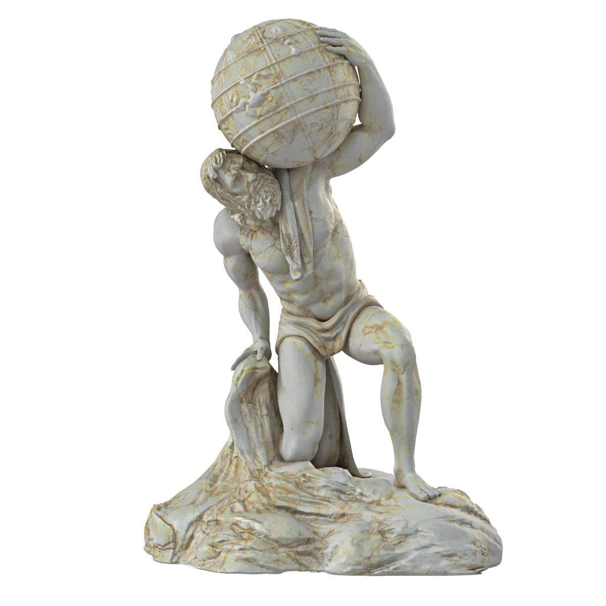 Atlant Sculpture 3D model_2