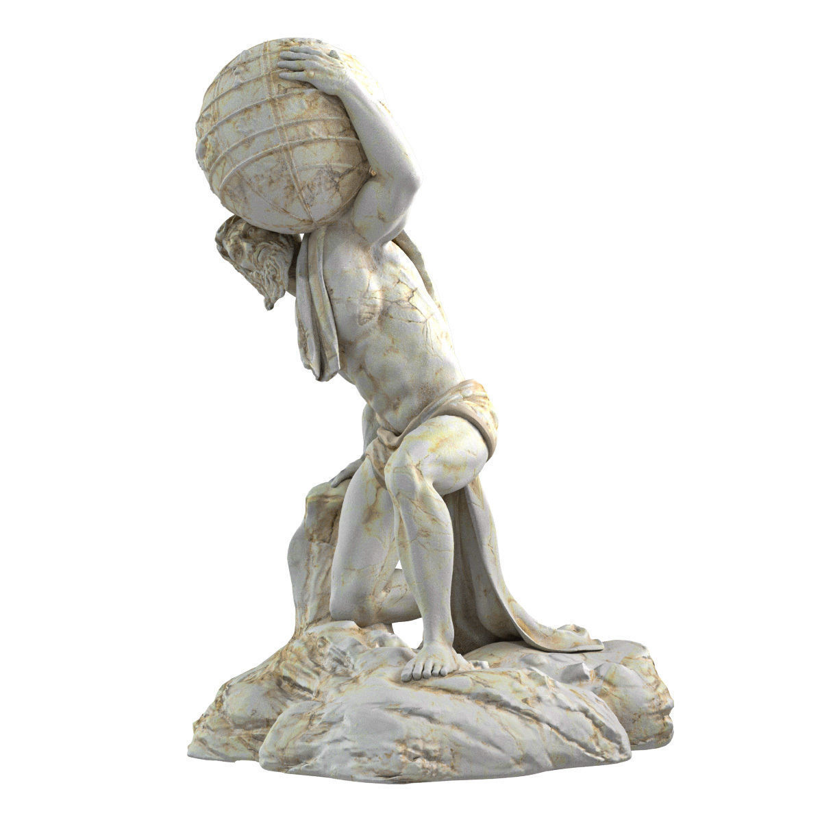 Atlant Sculpture 3D model_4