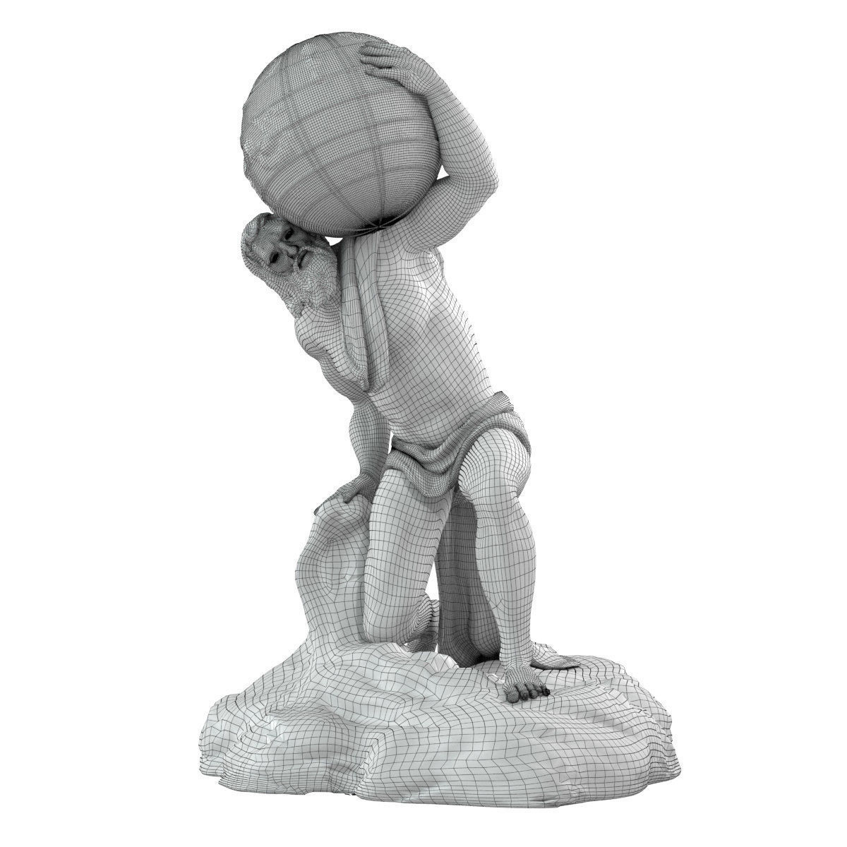 Atlant Sculpture 3D model_18