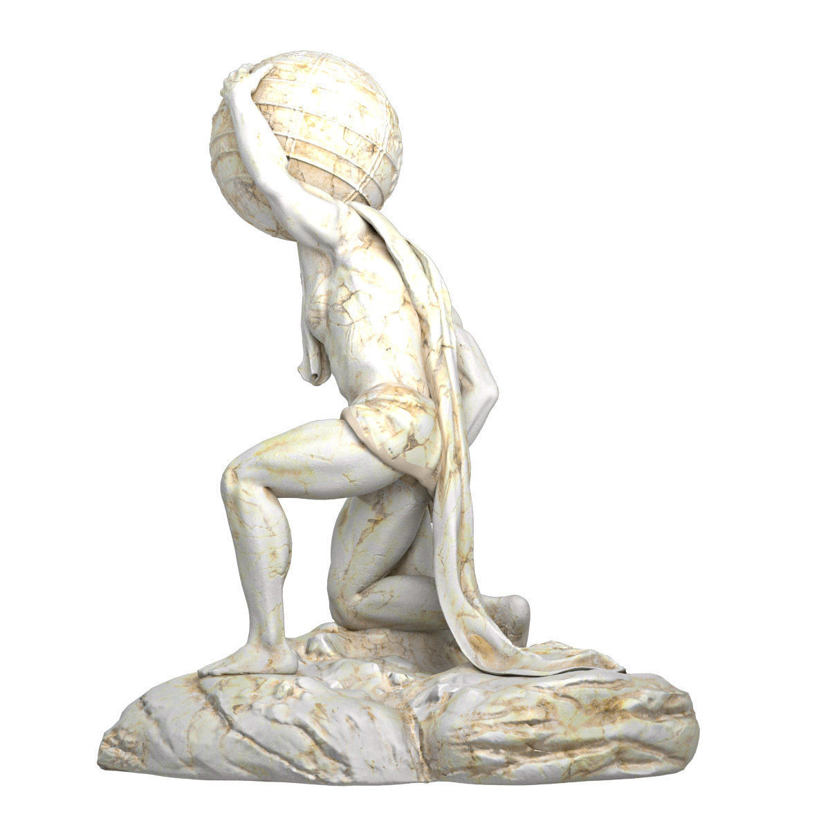Atlant Sculpture 3D model_7
