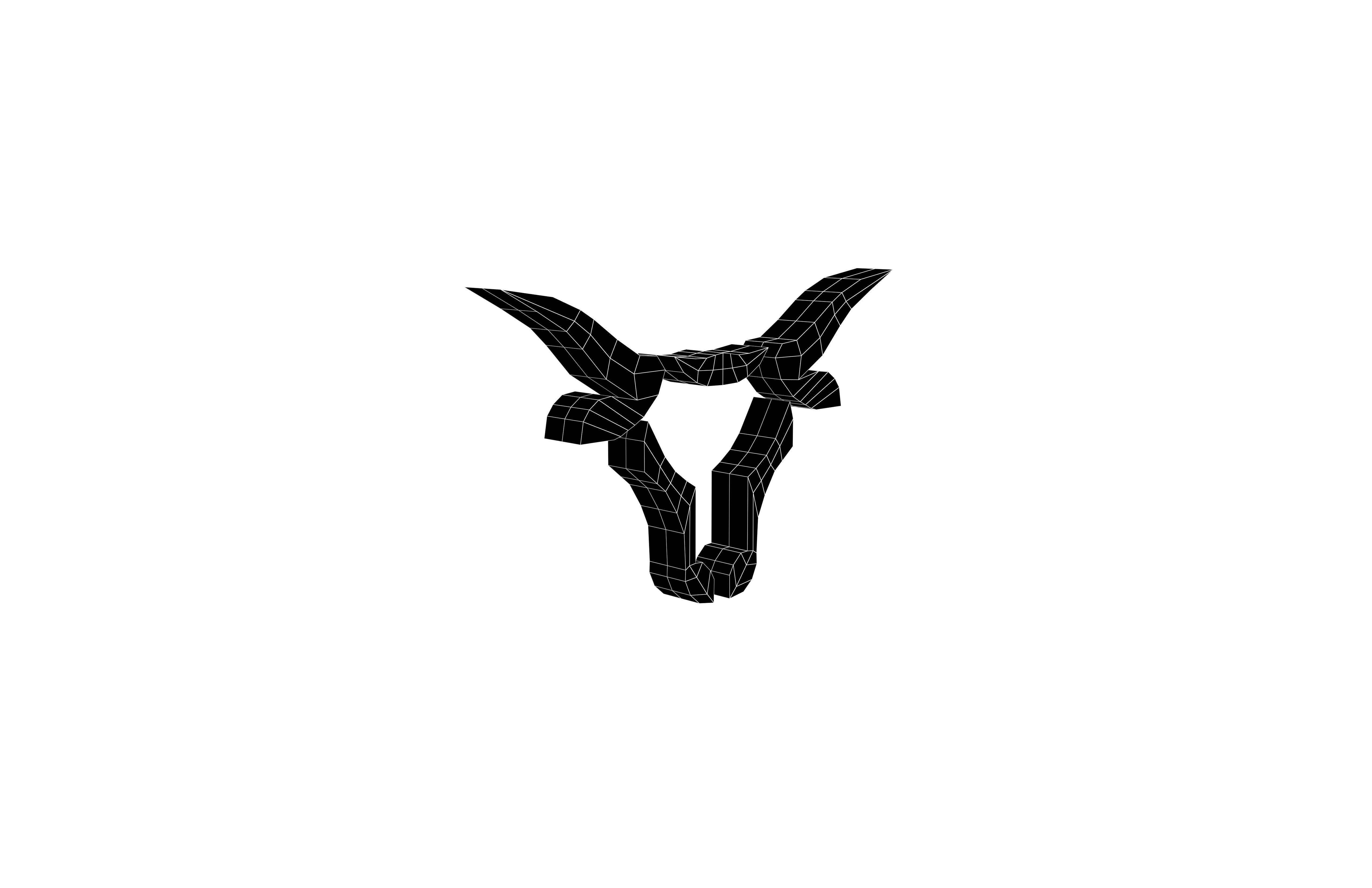 Bull Emblem v4 001 Low-poly 3D model_7