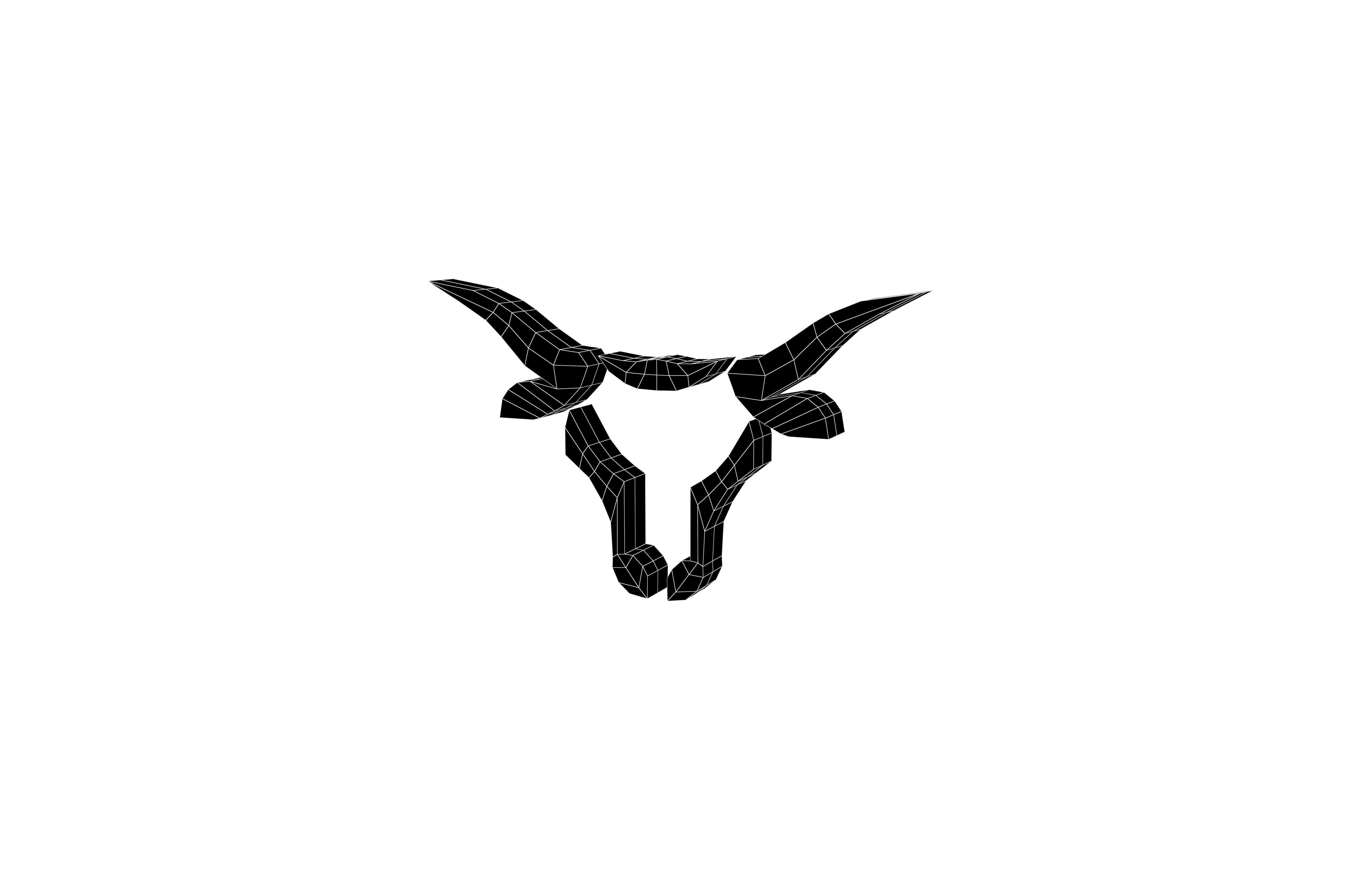 Bull Emblem v4 002 Low-poly 3D model_6