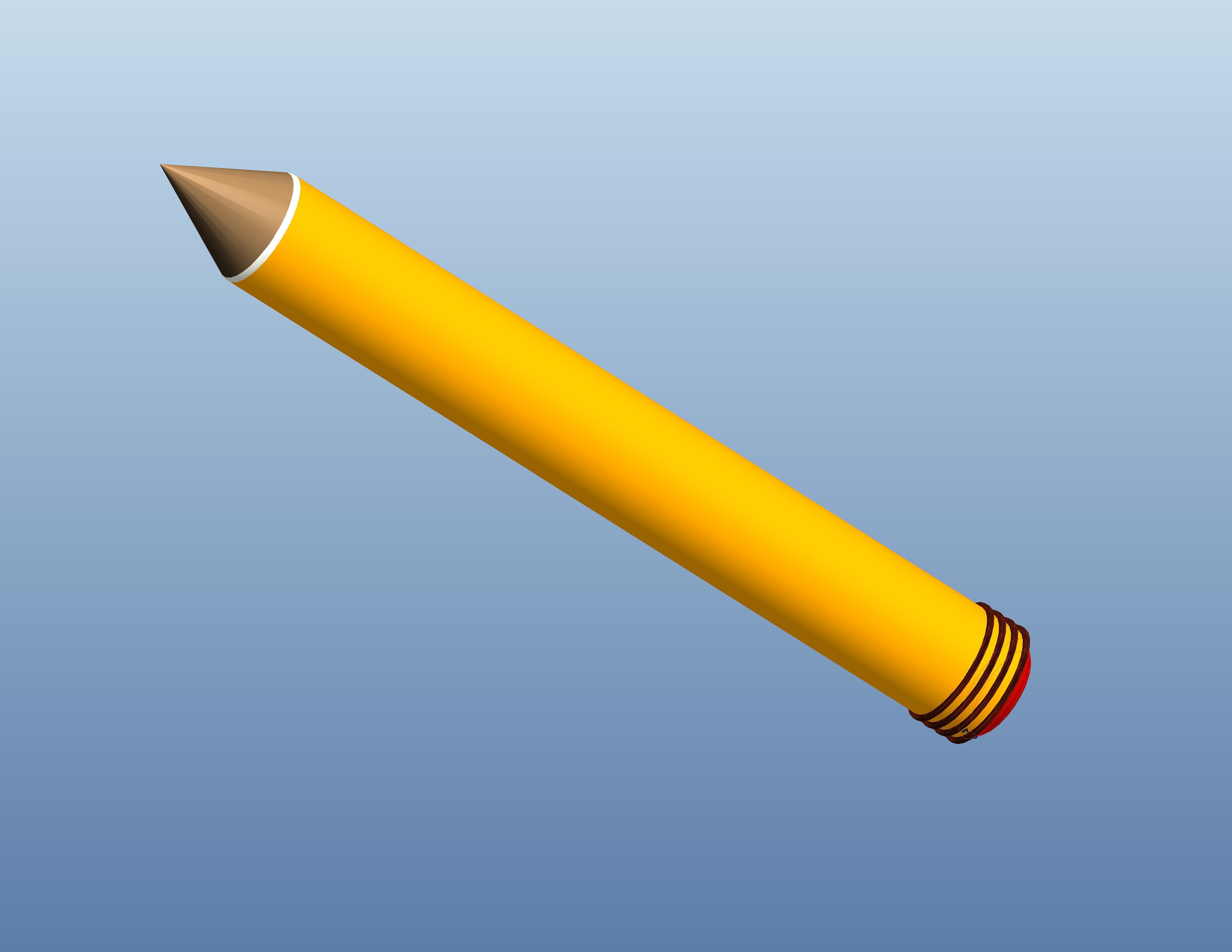 Pencil 3D print model_3