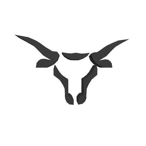 Bull Emblem v4 005 Low-poly 3D model
