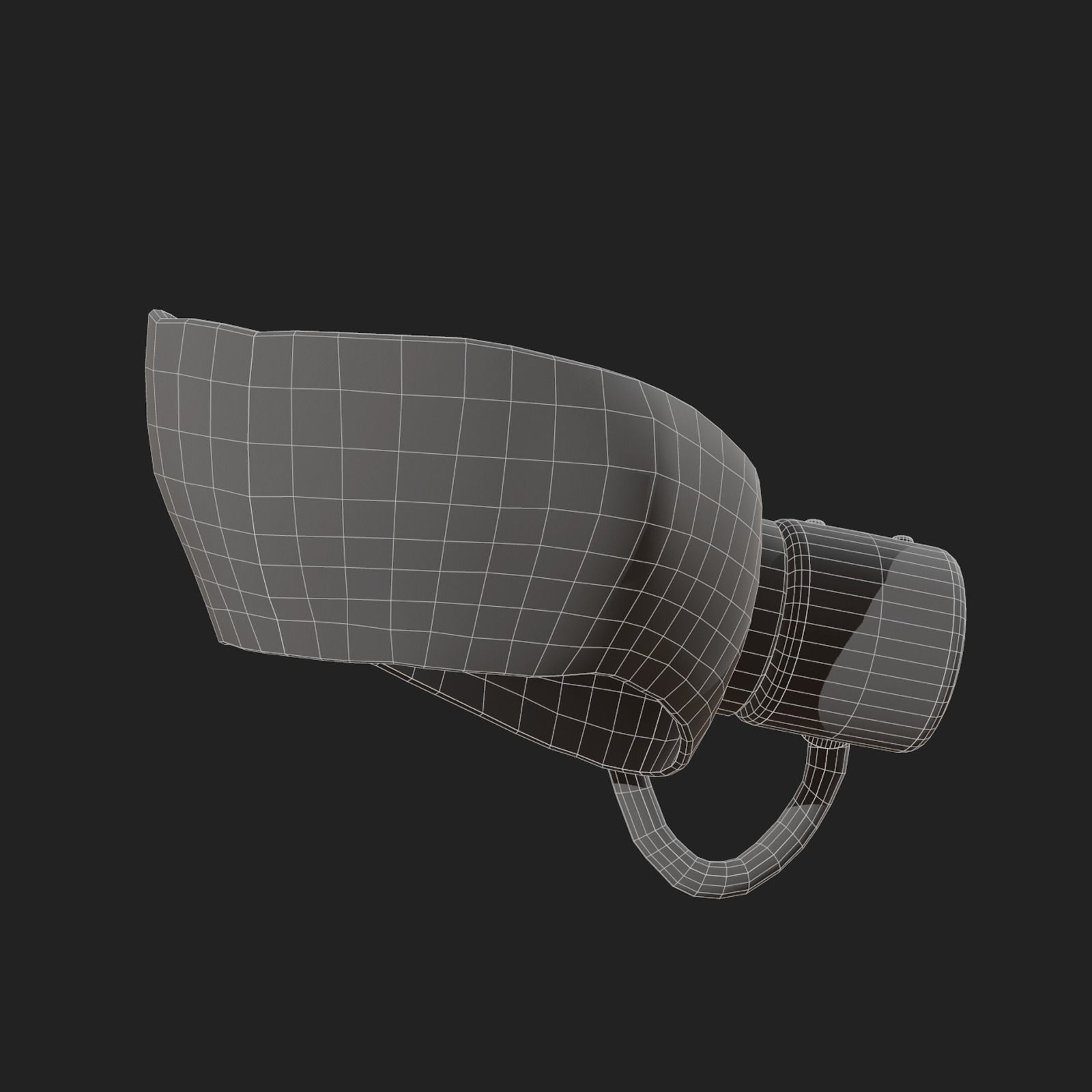 Gas mask respirator scifi futuristic military combat  Low-poly 3D model_12