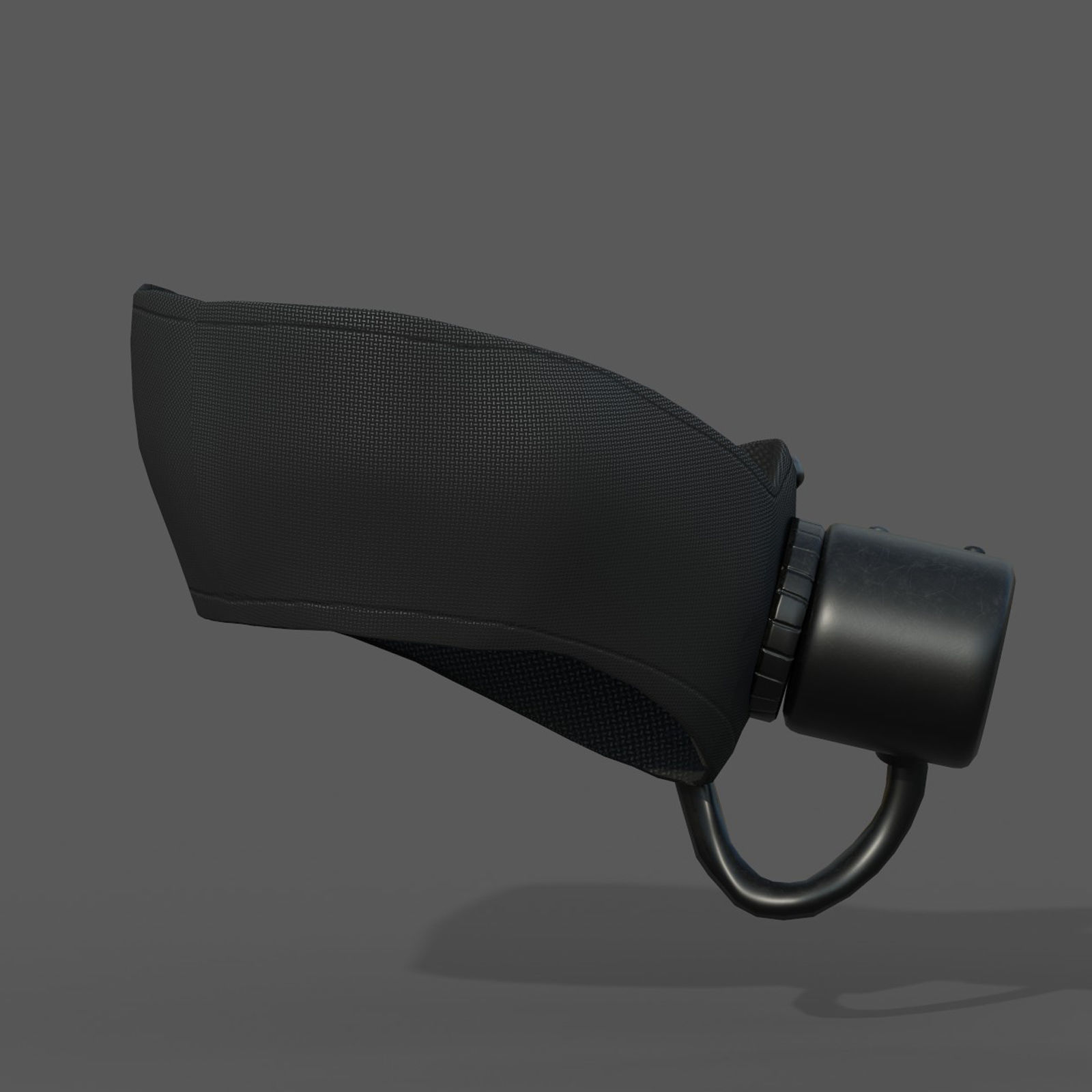 Gas mask respirator scifi futuristic military combat  Low-poly 3D model_10