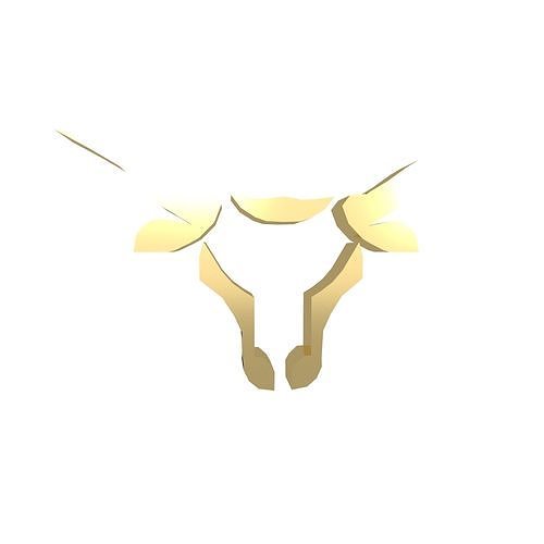 Bull Emblem v4 007 Low-poly 3D model