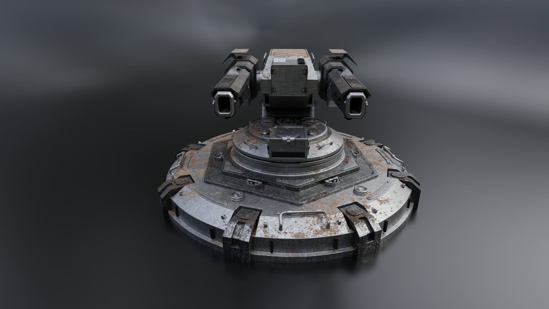 Futuristic Cannon 3D model_3
