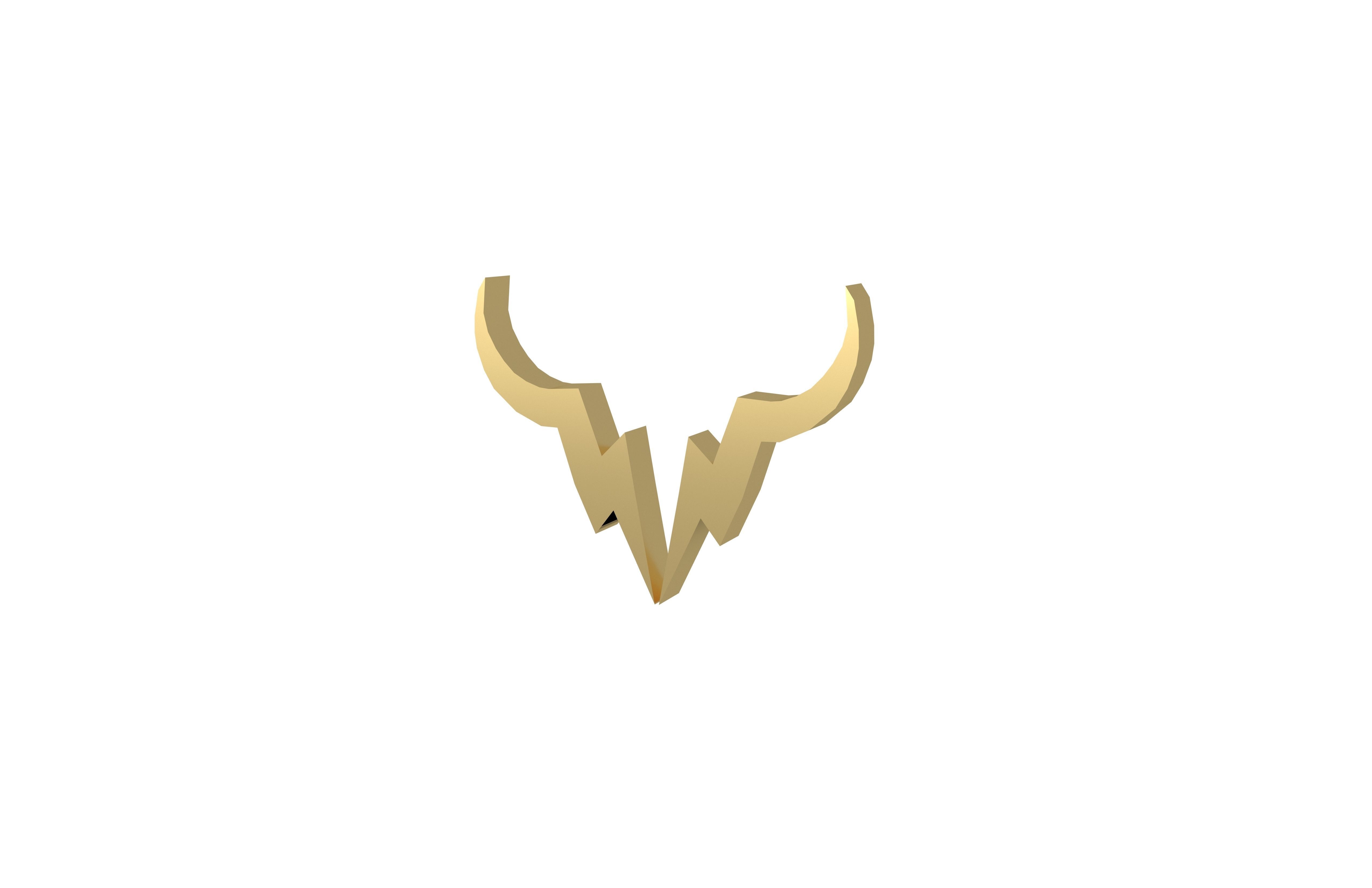 Bull Emblem v5 007 Low-poly 3D model_2