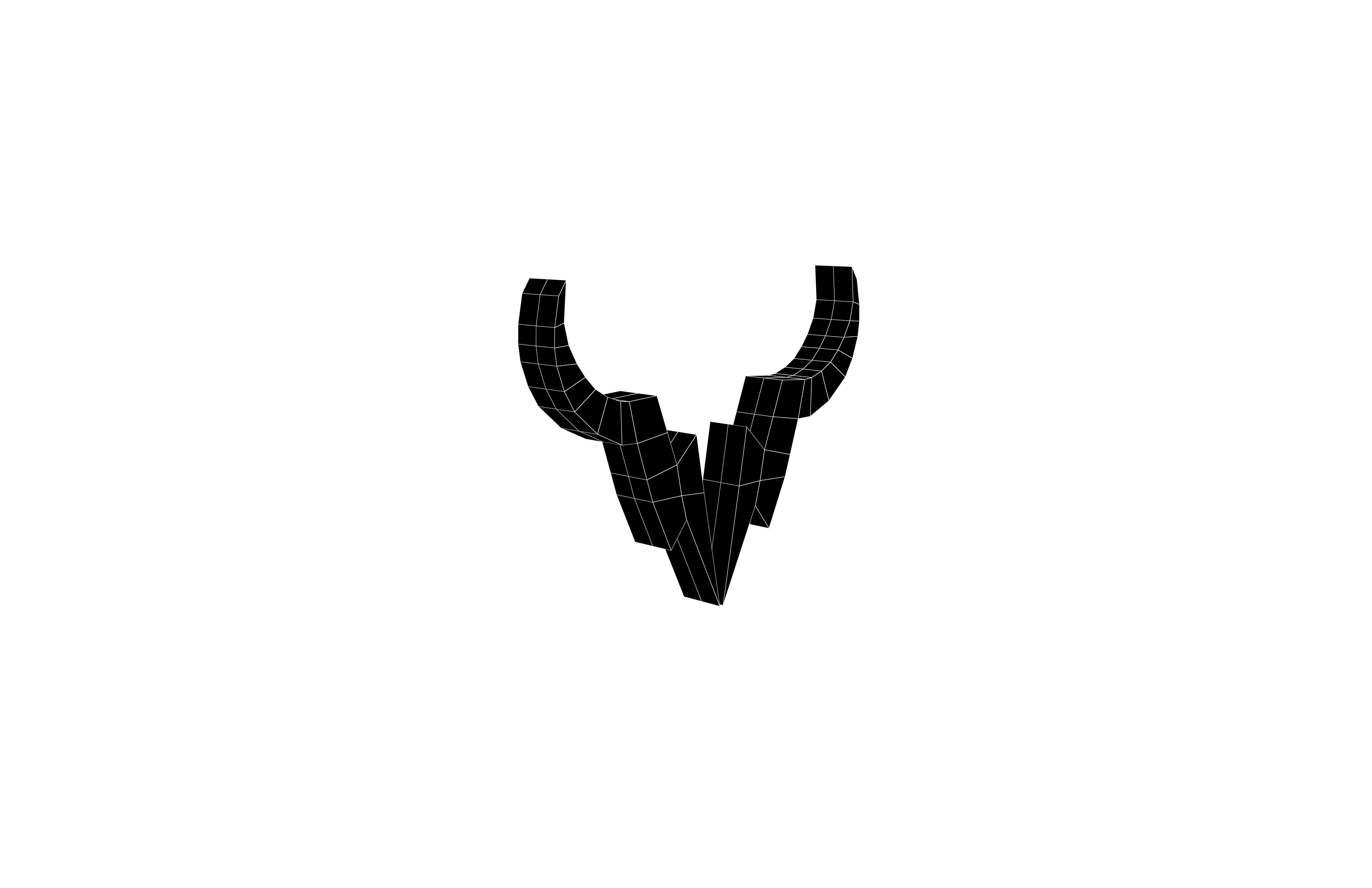 Bull Emblem v5 007 Low-poly 3D model_7