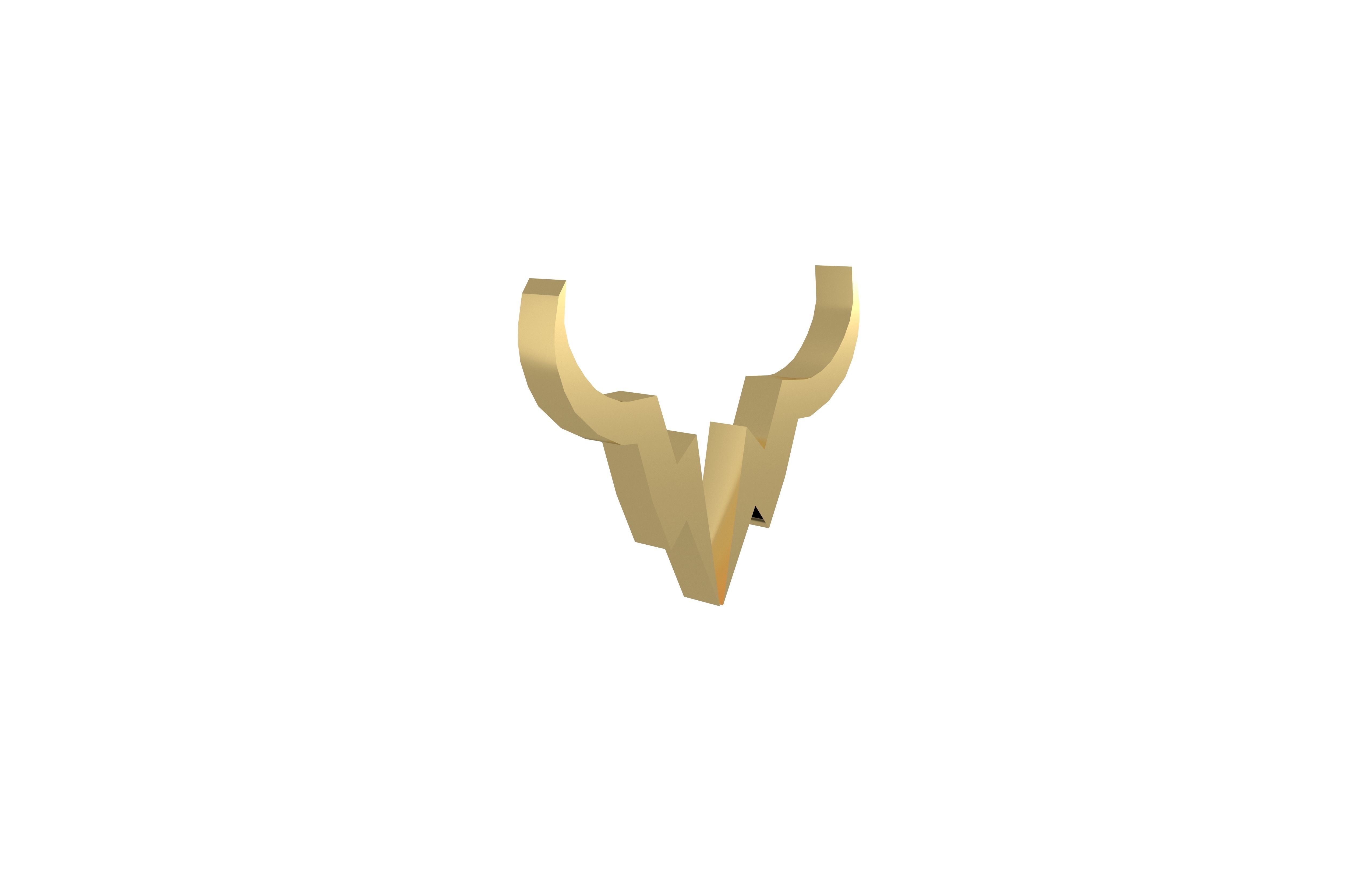 Bull Emblem v5 007 Low-poly 3D model_3