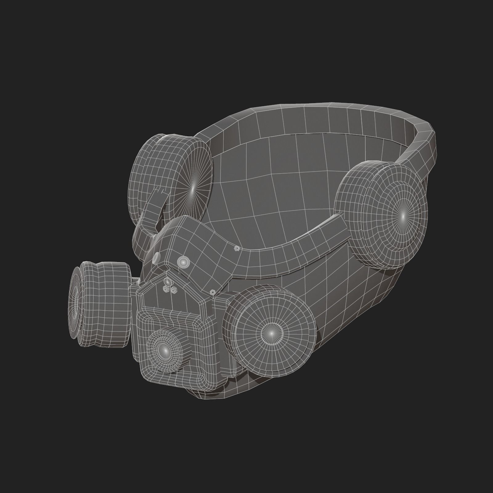 Gas mask respirator scifi futuristic 3d  Low-poly 3D model_9
